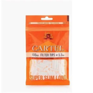 Фильтры для самокруток Cartel Super Slim Long 5,3мм 100шт(пакет)