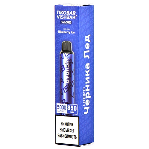 Одноразовый Pod TIKOBARxVISHBAR 5000 - Blueberry Ice