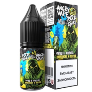 Жидкость ANGRY VAPE&PODONKI Salt - Фреш с Фейхоа Лимоном и Мятой, 10 мл
