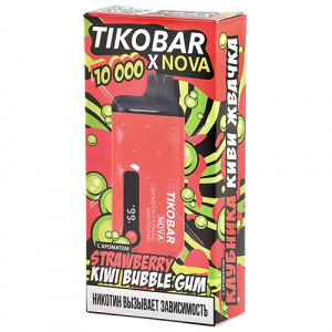 Одноразовый Pod Tikobar NOVA X10000 - Strawberry Kiwi Bubble Gum