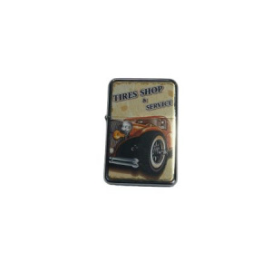 Зажигалка бензиновая FARO (под Zippo) Винтажное авто 3 хром плированный Z16