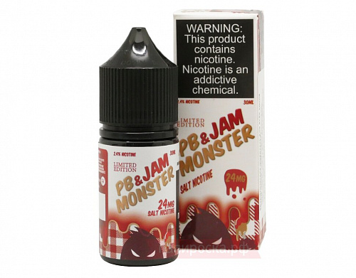 Жидкость Jam Monster SALT - Pb &amp; Jam Strawberry