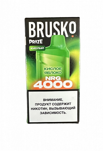 Одноразовый Pod Brusko NRG4000 - Кислое яблоко