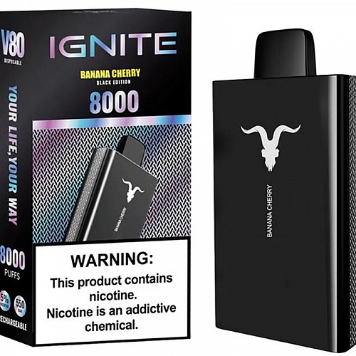 Одноразовый Pod IGNITE 8000 V80 - Banana Cherry