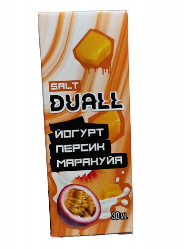 Жидкость DUALL SALT - Йогурт Персик Маракуйя, 30 мл