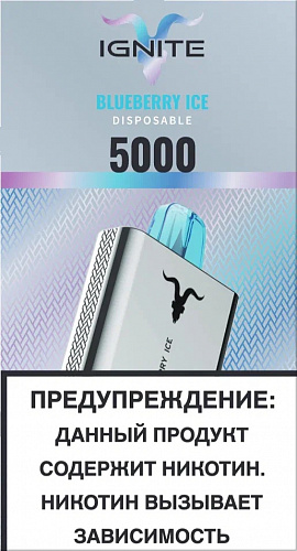 Одноразовый Pod IGNITE 5000 V5 - Blueberry ice